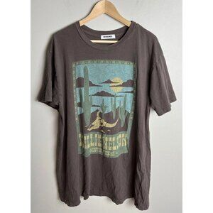 Daydreamer Willie Nelson Austin Texas Graphic T-Shirt Brown Size Medium Men’s